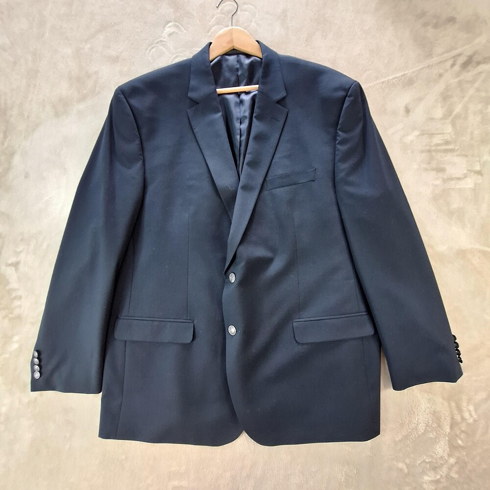 Michael Michael Kors Blazer Mens 48 Regular Black Single Vent 2 Button Formal